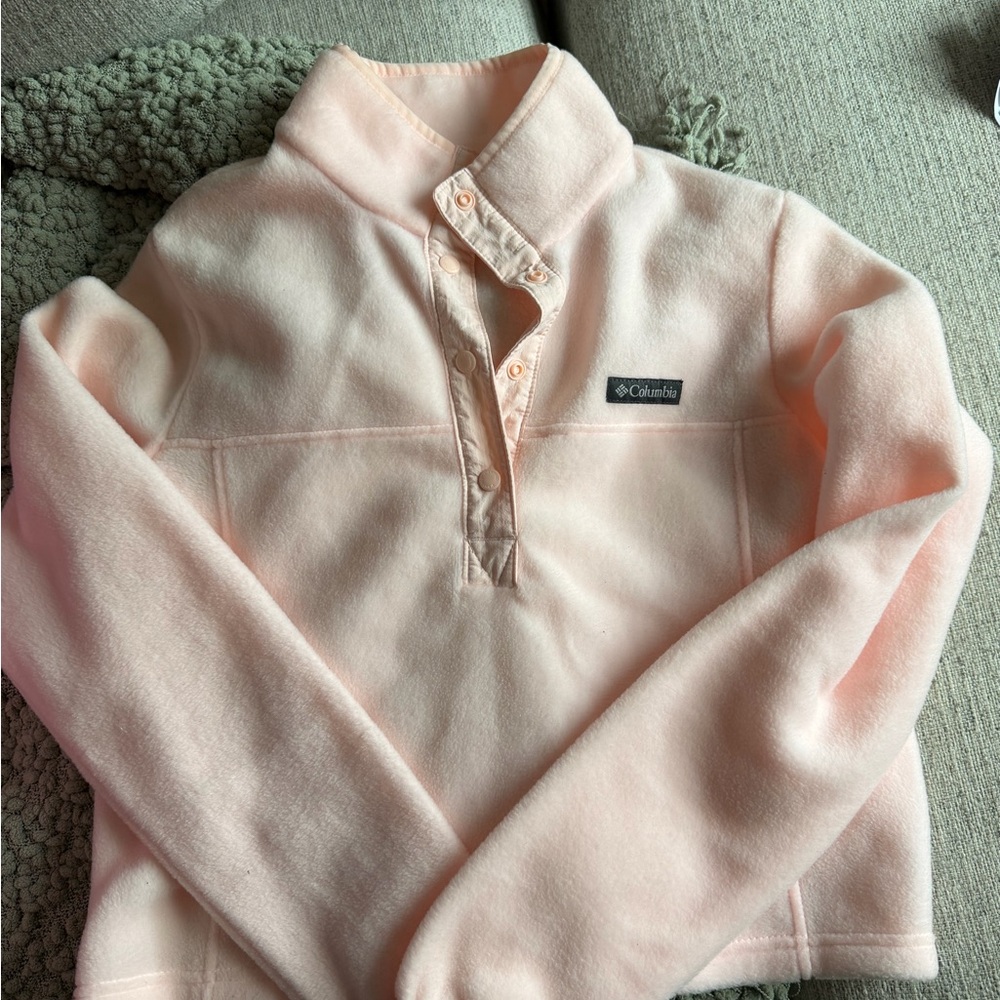 Women's Pink Fleece Sweater (Columbia Sportswear) - Picture 6 of 8